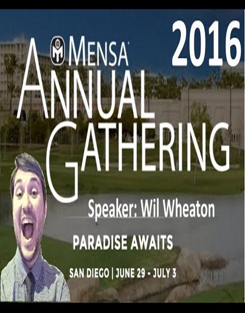 Mensa 2016 AG - Key Note Speaker Wil Wheaton