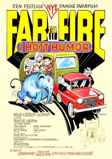 Far til fire i højt humør