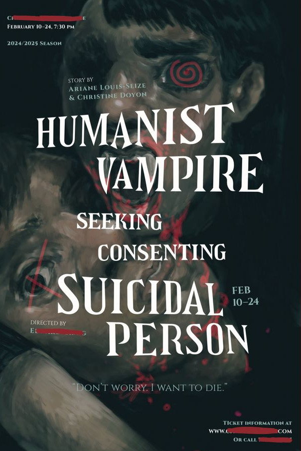 Feinfühlige Vampirin sucht lebensmüdes Opfer