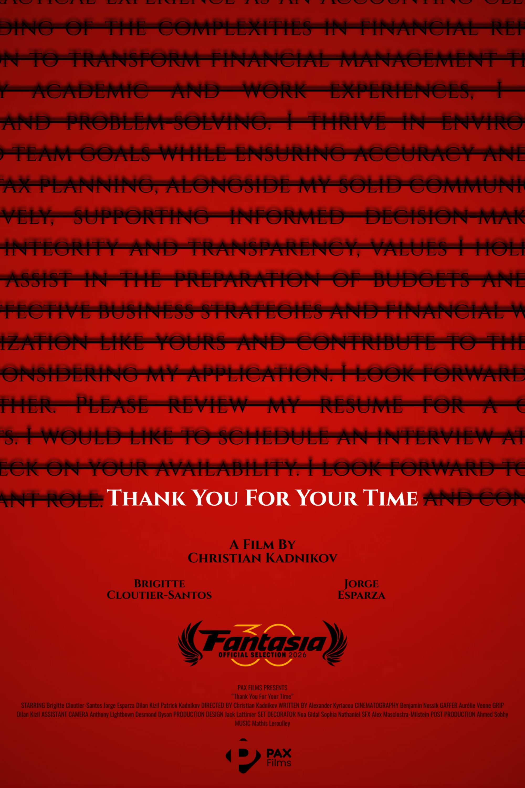Thank You For Your Time