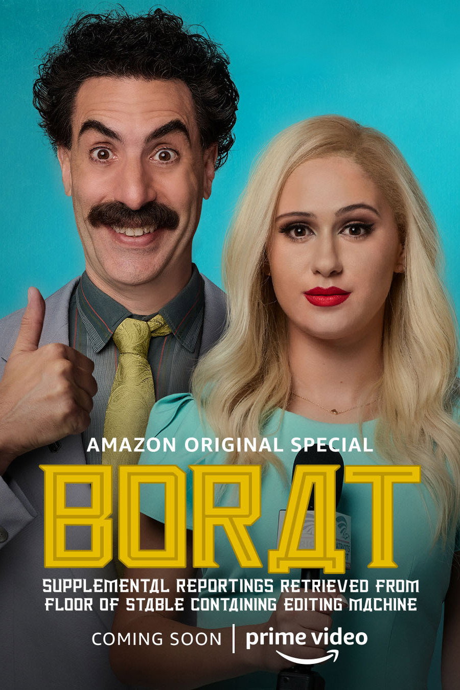דיווחים משלימים של בוראט שאוחזרו מהרצפה של מכונת עריכה המכילה אורווה